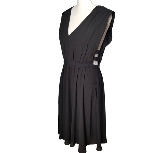 Revolve BCBGMaxazria Rachel Black Sleeveless Dress with Side Cut Outs Size Small - Picture 4 of 9